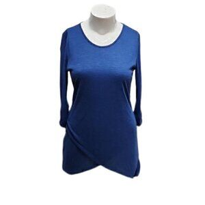 [Serena Williams] Blue Scoop Neck Long Sleeve - Size L